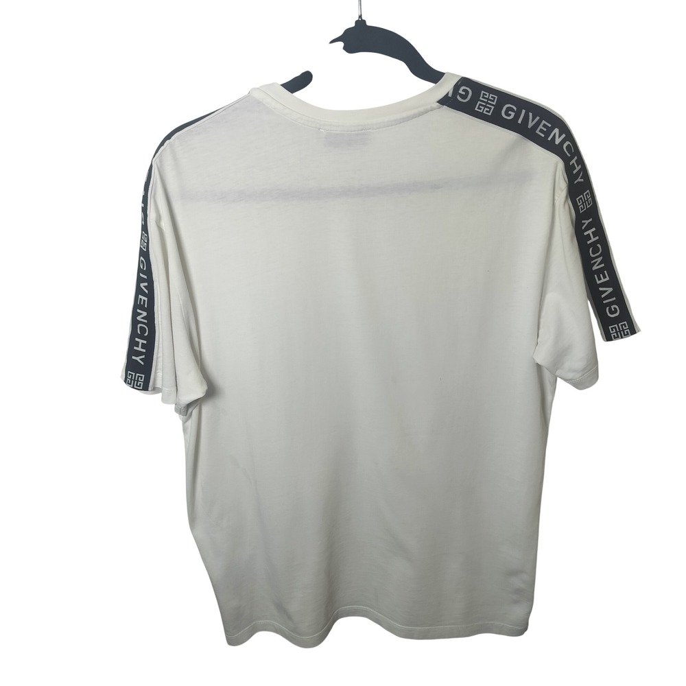 Givenchy‎ Paris White Logo Tape Polo Shirt Colombian Fit 16S 7334 651 Mens L